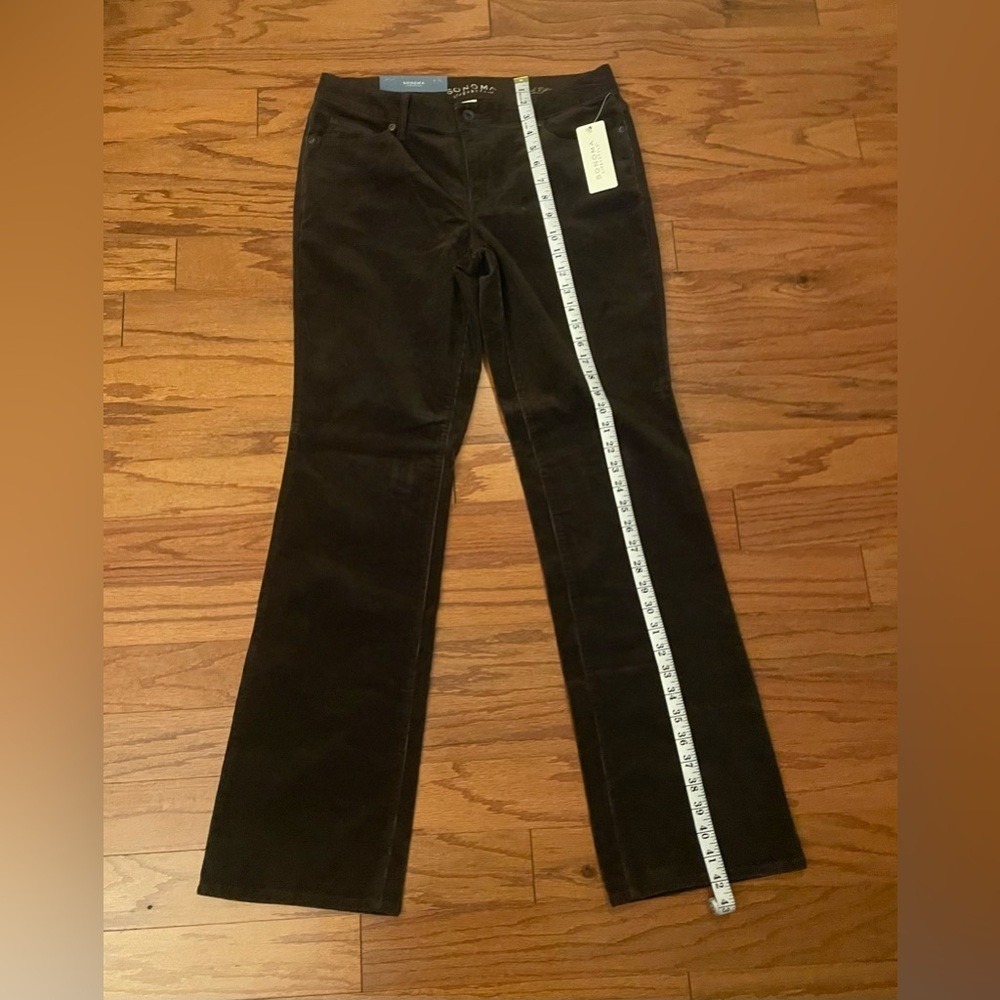 Sonoma- Women's Brown Ribbed Jeans Size 10 - Picture 4 of 7